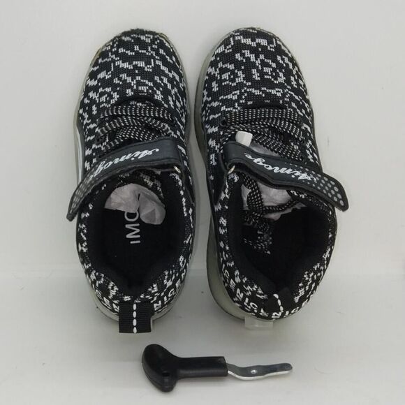 Aimoge Boys Pre-owned Black w/White Accents Roller Skate Sneakers - sz. 13C - Picture 3 of 5